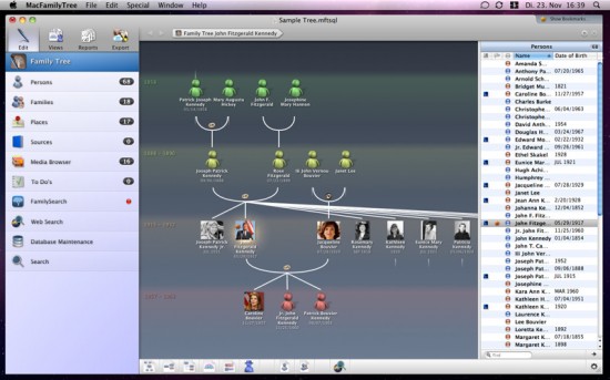 Mac Family Tree: creare un albero genealogico su Mac