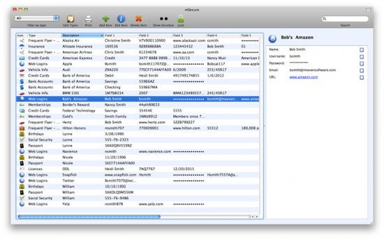 mSecure: gestisci le password su Mac e sincronizza i dati con iOS