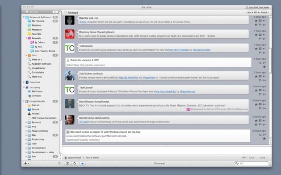 Socialite, l’applicazione Mac per gestire social network e RSS