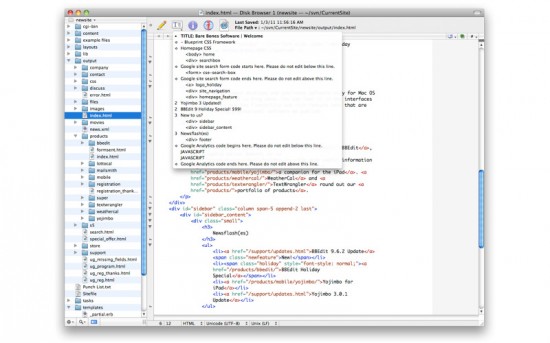 TextWrangler: editor di codice e testo per Mac, ma con alcune limitazioni