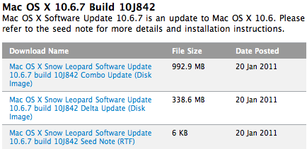 Apple rilascia la prima beta di Mac OS X 10.6.7 agli sviluppatori