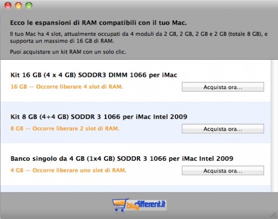 RAM Assistant: scopri quale e quanta memoria RAM è installata sul tuo Mac con tutte le espansioni compatibili!
