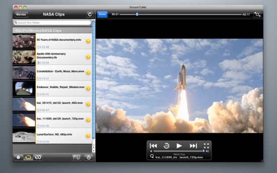 StreamToMe: riproduci in streaming film, foto e musica su tutti i tuoi Mac via Wifi e 3G. Gratis su Mac App Store!