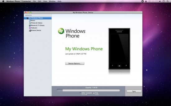 Windows Phone 7 Connector, la prima applicazione Microsoft su Mac App Store