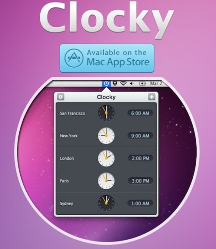 Clocky, aggiungete tutti gli orari del globo sulla Menu Bar dei vostri Mac