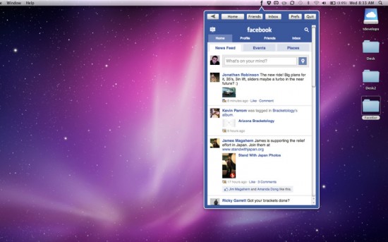 FaceBar: gestisci Facebook dalla barra dei menù