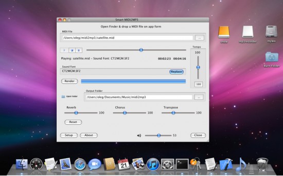 MIDIToMP3, convertitore da MIDI ad MP3 per Mac