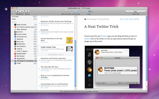 NetNewsWire Lite, l’aggregatore di RSS più usato dagli utenti Mac arriva su App Store!