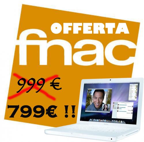 Da Fnac super offerta online sul MacBook bianco: 799€ anzichè 999€!