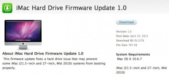 Apple rilascia il firmware 1.0 per l’ultima generazione di iMac
