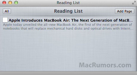 La prossima versione di Safari potrebbe avere una funzione “Reading List”