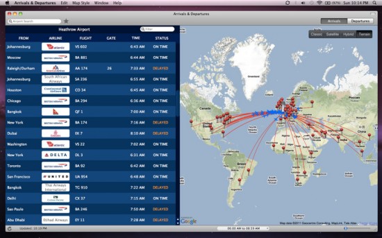 Arrivals & Departures, per sapere le informazioni relative ai voli di tutto il mondo sul nostro Mac! Disponibile su Mac App Store