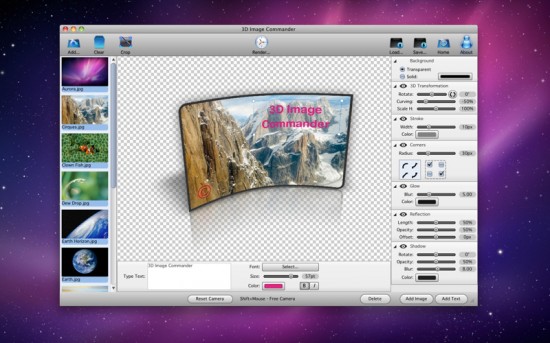 3D Image Commander, divertente applicazione che dà alle nostre foto un suggestivo effetto 3D arriva su Mac App Store!