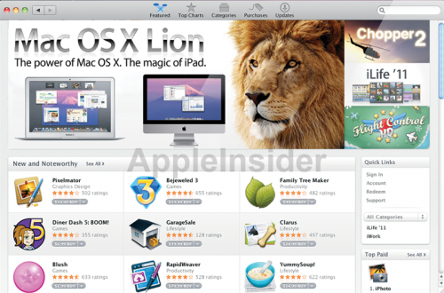Apple rilascerà Mac OS X Lion tramite il Mac App Store? [RUMOR]