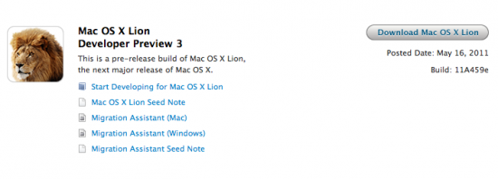 Apple rilascia Lion Developer Preview 3 tramite il Dev Center