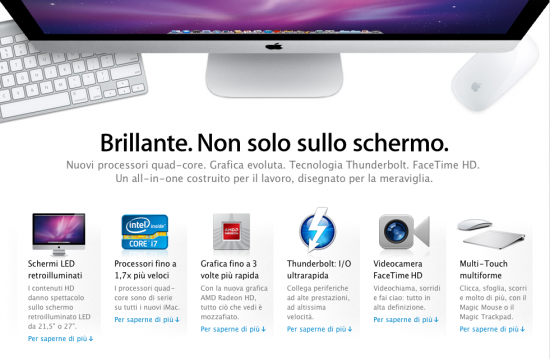 Dettagli nuovi iMac: Magic TrackPad opzionale, Dual ThunderBolt port e BootCamp update!