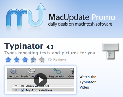 Typinator, oggi in offerta su MacUpdate Promo