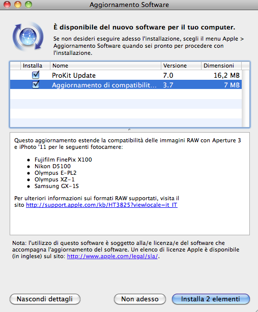 Disponibili gli aggiornamenti per formato RAW e ProKit