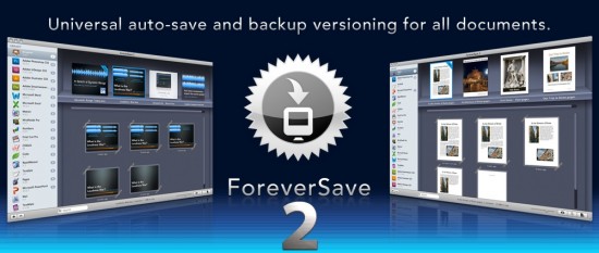 ForeverSave 2, per il backup automatico di tutti i documenti su cui stiamo lavorando, in offerta su MacUpdate Promo
