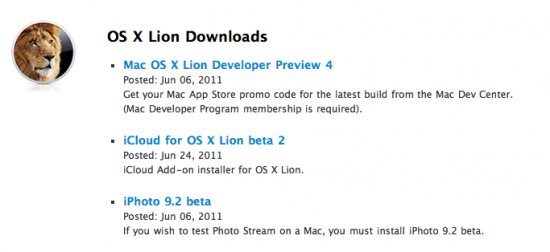 Apple rilascia iCloud beta 2 per Mac OS X Lion