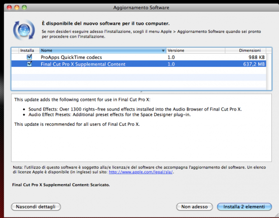 Apple aggiorna Final Cut e QuickTime