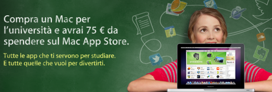 Back To School: acquista un Mac e ricevi 75€ da spendere su Mac App Store