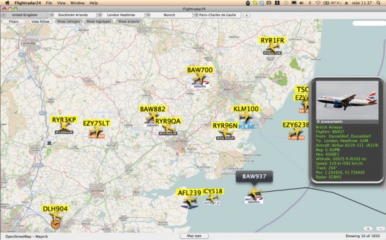 FlightRadar24, l’applicazione ideale per chi vuole seguire il traffico dei cieli, arriva su Mac!