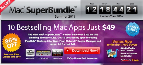 Mac SuperBundle Estate 2011: 10 applicazioni in super offerta