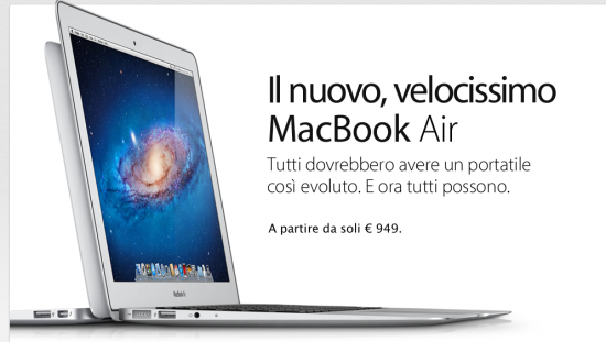 Apple aggiorna MacBook Air con processori all’avanguardia, I/O Thunderbolt e tastiera retroilluminata