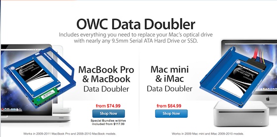 OWC Data Doubler: kit per il montaggio di un disco fisso aggiuntivo sui notebook Apple