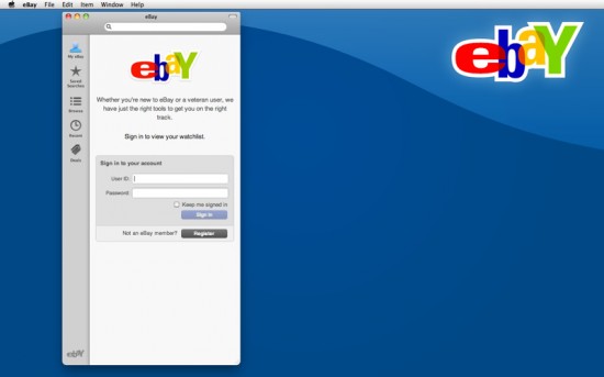 eBay lancia la sua applicazione ufficiale nel Mac App Store