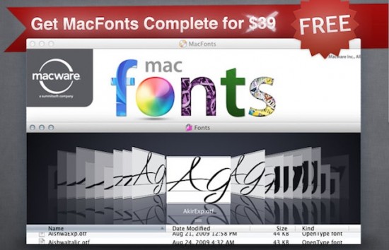 MacUpdate vi regala 2000 font per il vostro Mac