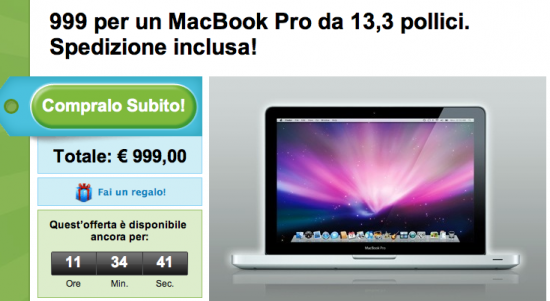 Su Groupon MacBook Pro 13″ a 999€
