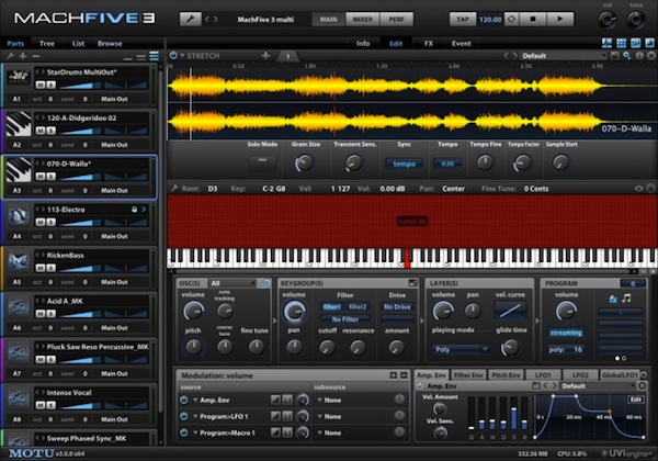 MachFive 3: Motu aggiorna il software di editing audio e MIDI