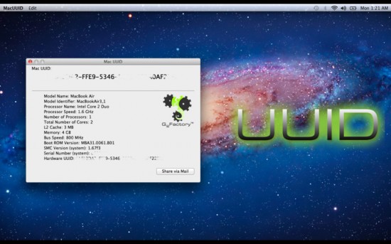 My UUID, l’app gratuita per scoprire l’UUID del proprio Mac