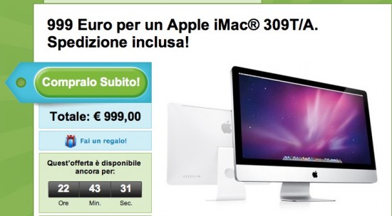 Su Groupon Apple iMac a 999€