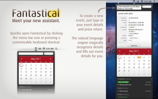 Fantastical 1.1 – Modifica, cancellazione e Note con pieno supporto ad iCloud