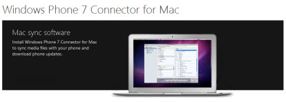 OS X si apre al mondo Windows Phone 7 con Windows Phone 7 Connector