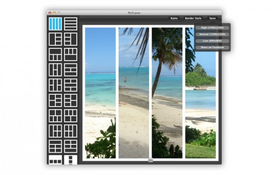 PicFrame porta sul Mac la composizione fotografica in stile iOS