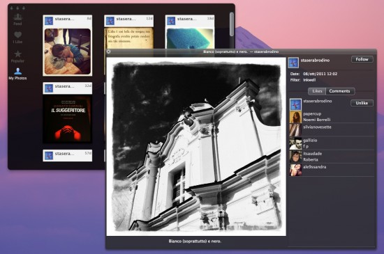 Con Visual Grub navighiamo tra le foto di Instagram direttamente dal Mac
