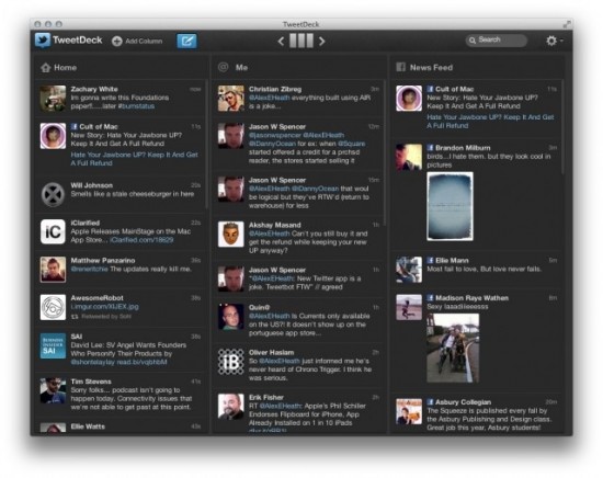 TweetDeck, il client Twitter per Mac disponibile sullo Store