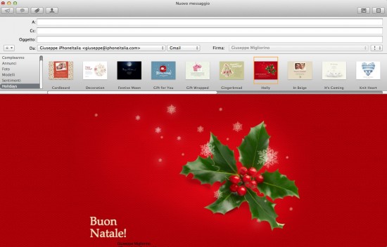 Inviare gli auguri di Natale con Mail e Mac – Guida