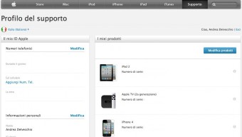 Registriamo il nostro hardware sul sito di supporto della Apple per avere tante utili informazioni a portata di un clic