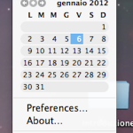 Day-0, un calendario direttamente nella barra dei menu