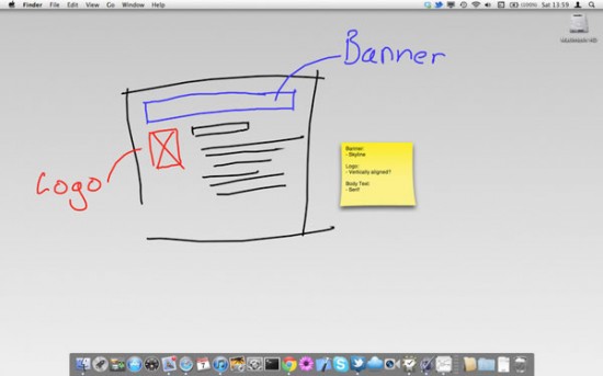 DoodleDesk, l’app che trasforma la scrivania del Mac in una lavagna