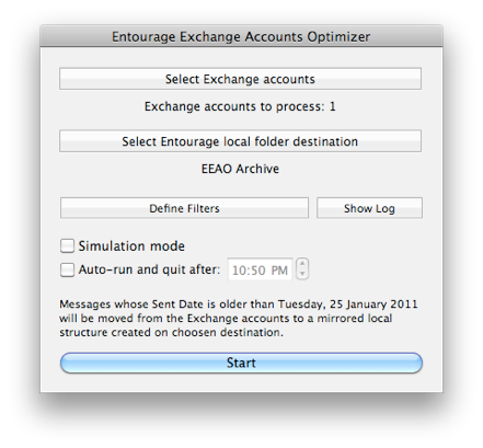 L’offerta del giorno è Entourage Exchange Accounts Optimizer