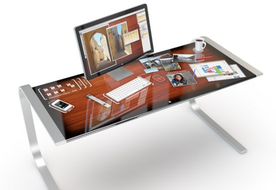 iDesk, il concept di una scrivania con pannello multi-touch dal design in stile Apple