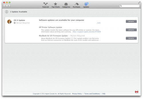 Apple sposta l’Aggiornamento Software nel Mac App Store