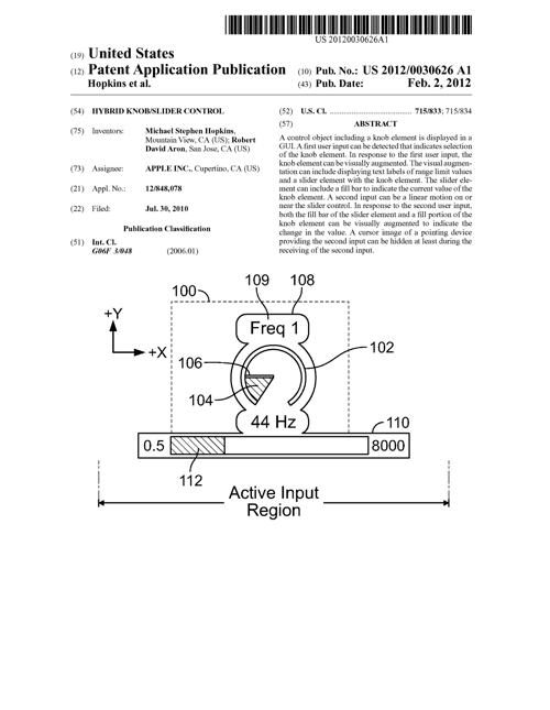 Apple brevetta manopole virtuali da utilizzare con applicazioni audio e video