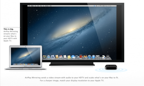 Apple porta i Mac nel nostro salotto grazie ad AirPlay integrato in Mountain Lion